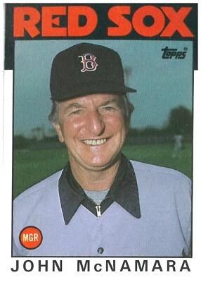 1986 Topps #771 John McNamara Boston Red Sox Baseball Card - Image 1 of 2