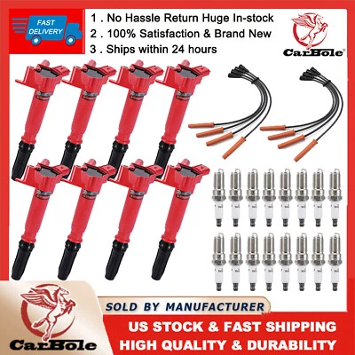 Bujía de bobina de encendido 8 piezas para Ford F150 F250 F-350 2010-2017 6,2 L UF631 UF639 Foto 1 de 4