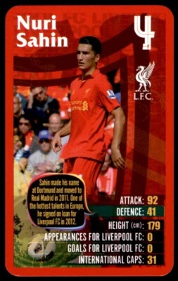Top Trumps Liverpool (2012-2013) 4 Nuri Sahin No. 4 - Image 1 of 2
