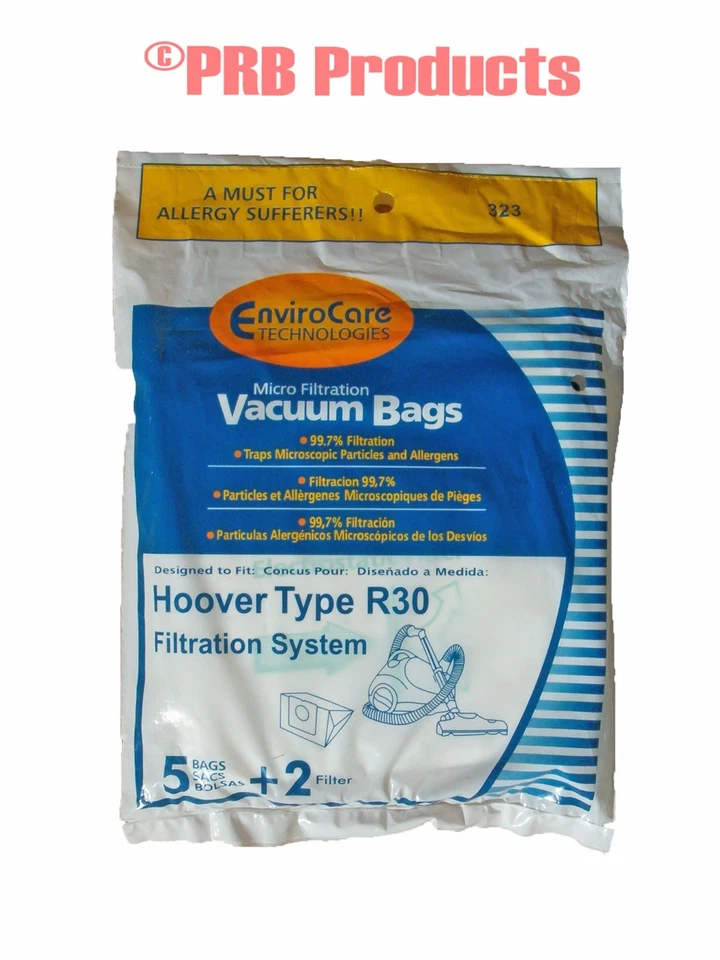Hoover Allergen Canister Vacuum Bags + Filters for models using Type R30 Bags - Image 1 of 2