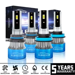 9005 + H11 LED Headlight KIT Combo Bulbs 10000K High&Low Beam Super Bright White - Picture 1 of 16