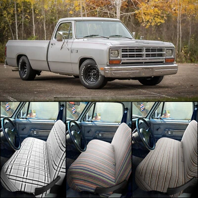 Cubiertas de asiento de banco de una pieza para silla de montar de camión antiguo para Dodge D100 D150 D200 Foto 1 de 4