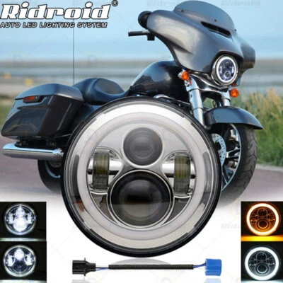 Faro LED halo de 7 pulgadas para Harley Davidson Street Glide Special FLHXS FLHX Foto 1 de 4