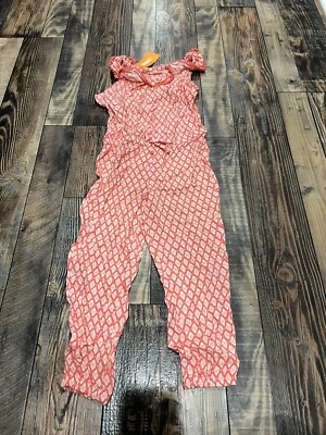 Gymboree Nuevo con Etiquetas Niñas Rayón Mameluco Conjunto Diamante Naranja Talla 6 Foto 1 de 2