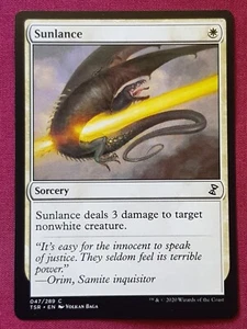 Magic The Gathering TIME SPIRAL REMASTERED SUNLANCE white card MTG - Picture 1 of 2