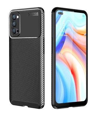 FONETEK For OPPO RENO 4 / 4z / 4 PRO 5G Slim Carbon Fibre Stylish Shockproof Case Cover