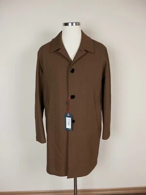 (SIN IMPUESTO ADUANERO) LARDINI Abrigo de mezcla de lana marrón fácil de usar Talla 40 EE. UU. / 50 IT Foto 1 de 4