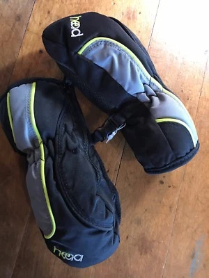 Head Ski Snow Mittens Size XXS Black Faux Fur Lining Insulated Outlast Winter - Image 1 of 4