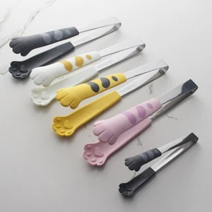 Pinze per alimenti a forma di zampa di gatto pinze per pasti cartoni animati in acciaio inox pinze per barbecue - Foto 1 di 36