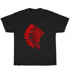 Native American Feather Headdress Indian Chief Tribes Pride T-Shirt Unisex Gift - Picture 1 of 4