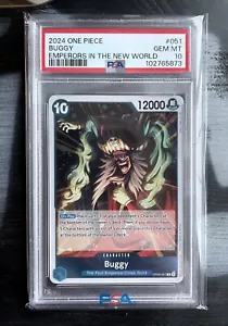 2024 ONE PIECE - Emperors/New World #051 - BUGGY (R) Foil - PSA GEM MT 10 - Bild 1 von 2