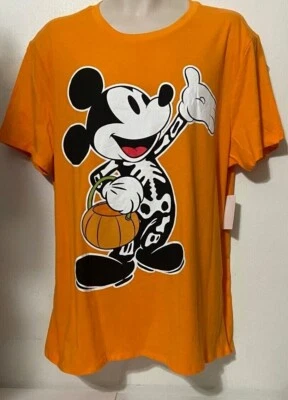 CAMISETA MICKEY MOUSE SKELETON Disney HALLOWEEN Para hombres Tallas XL, 2XL, 3XL NUEVA CON ETIQUETAS Foto 1 de 4