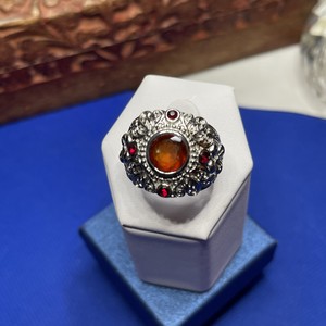 Bolais Flores Cristal Nuevo Anillo Anillo De Acero Anillo De Bolais Flores Cristal Nuevo Anillo Anillo De Acero Anillo De
