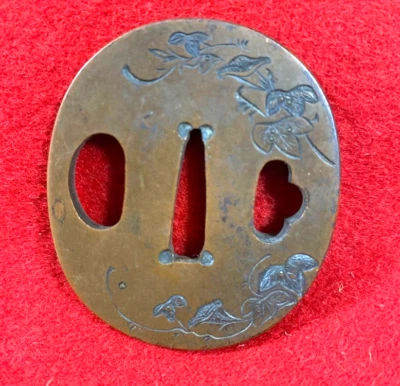 Alta Calidad Tsuba Espada Japonesa Guardia de Cobre Período EDO De JAPÓN Raro JP Foto 1 de 4