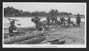1922  --  NOUVELLES HEBRIDES . PREPARATION DU SAGOU . 3U077 - Imagen 1 de 1