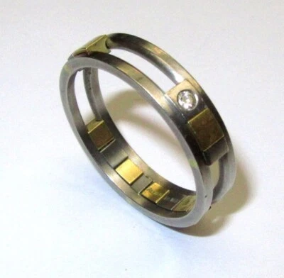 Alianza de boda Christian Bauer "Moving Line" paladio y diamantes de oro de 18 quilates - 14,25 Foto 1 de 4