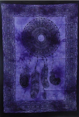 Tapiz de algodón para colgar en la pared psicodélicos atrapasueños decoración del hogar 40x30 pulgadas Foto 1 de 4