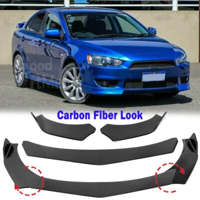 For Mitsubishi Lancer CJ Sportback Sedan Carbon Fiber Front Lip Splitter Spoiler - image 1 of 4