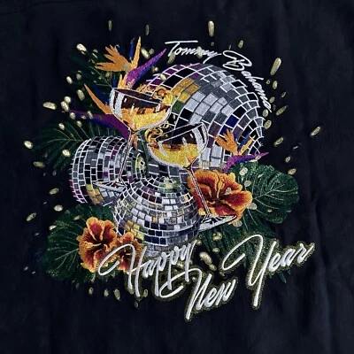 Tommy Bahama Men's Medium Silk Embroidered New Year Disco Hawaiian Party Shirt - Image 1 of 4