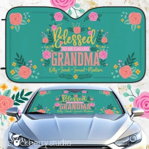Grandma Car Sun Shade Mom Sun Shade Nana Mothers Day Mimi Gigi Birthday Gift - Picture 1 of 3