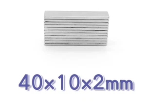 2Pcs 40x10x2mm Neodymium Magnet N35 NdFeB Round Super Powerful Permanent NNN - Picture 1 of 3