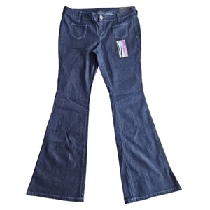 City Streets Jeans Women's Size 13 (36x32) Flare Leg Dark Wash Stretch NWT - Picture 1 of 23