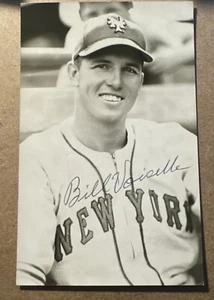 Bill Voiselle AUTOGRAPHED George Brace Postcard New York Giants Died 2005 - Picture 1 of 2