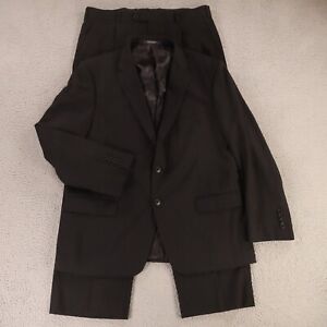 Adolfo Suit XL Black Polyester Twill Jacket Pants 44S 36x30