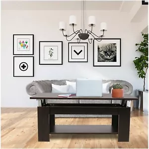 WoodPod Lift Top Coffee Table with Hidden Compartment and Storage Shelf - Picture 1 of 9
