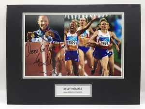 RARE Kelly Holmes Olympics Signed Photo Display + COA AUTOGRAPH LONDON 2012 - Picture 1 of 3