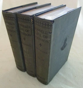 "The Life of Samuel Johnson" by James Boswell - 3 Volume Set - 1924, Navarre - Picture 1 of 18