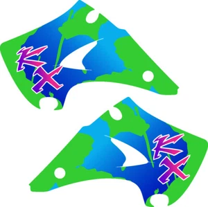 Old School Graphics Kit fits KX 125 250 MX Graphics Decal KX125 KX250 2003-2008 - Picture 1 of 2