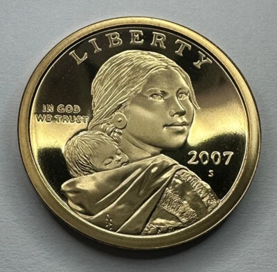 2007-S Sacagawea $1 Dollar Coin PROOF from US Mint Proof Set - Image 1 of 4