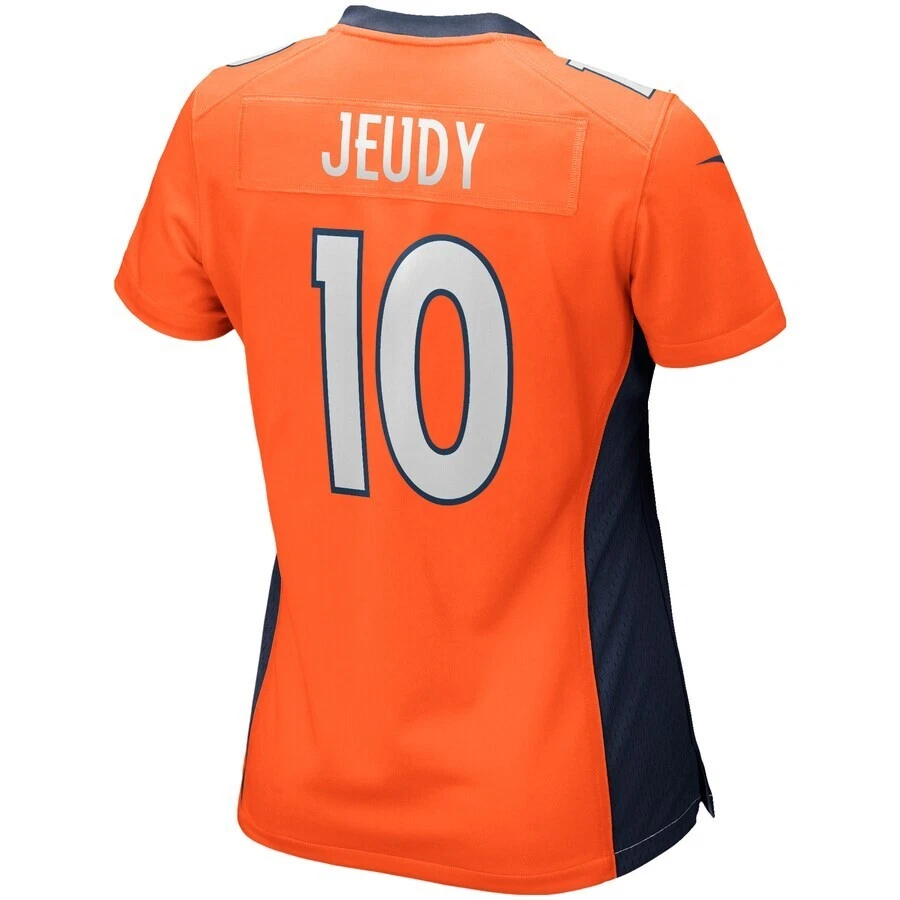 Nike Denver Broncos Womens Size Medium Jerry Jeudy #10 Home Orange Jersey -