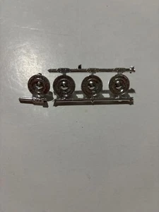Model Car Parts - AMT 1955 Chevy Bel Air chrome wheels ONLY 1/25 - Picture 1 of 2