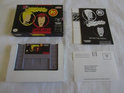 Beavis and Butt-head (SNES) Super Nintendo CIB Complete Box 1994 RARE - Image 1 of 4