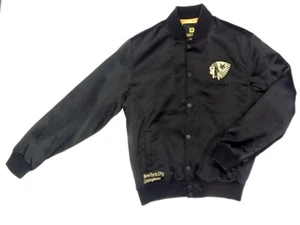 Men's black Zoo York jacket; baseball style; pre-owned; embroidered - Picture 1 of 6
