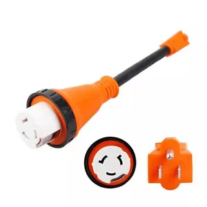 RV Power Adapter w/Threaded Twist-Lock ,15A Male to 50A Female, 10AWG/3 Cord STW - Bild 1 von 4