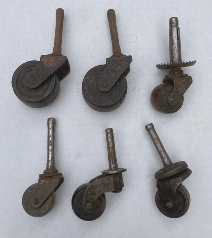 Antique vintage furniture casters wood and metal wheels industrial home salvage Cover