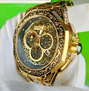 Orologio Uomo Invicta Artist Quarzo Svizzero 44784 Cassa/Bracciale Oro e Nero WR100M - Foto 1 di 24
