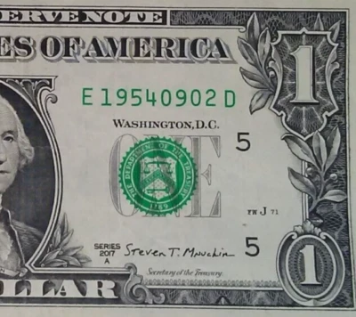 SEPTEMBER 2nd 1954 Birthday Anniversary Date Note One Dollar Bill Series 2017A - Image 1 of 3