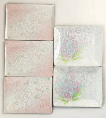 Juego de 5 posavasos japoneses bellamente cloisonne Foto 1 de 4