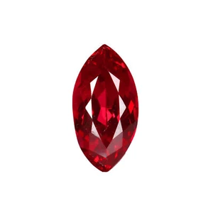 Sri Lanka Red Color Ruby Marquise Shape 13 Carat Imitation Created Gemstone - Picture 1 of 4