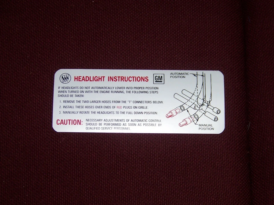 68 69 BUICK RIVIERA FARO AUTOMÁTICO ATENUADOR INTERRUPTOR INSTRUCCIONES 1968 1969 Foto 1 de 1