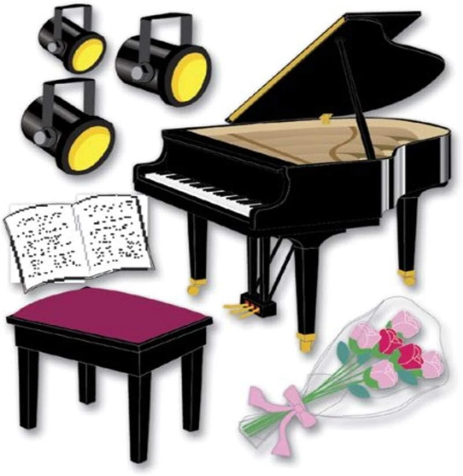 Jolee's Boutique Piano Recital 3d Dimensional Stickers Cute