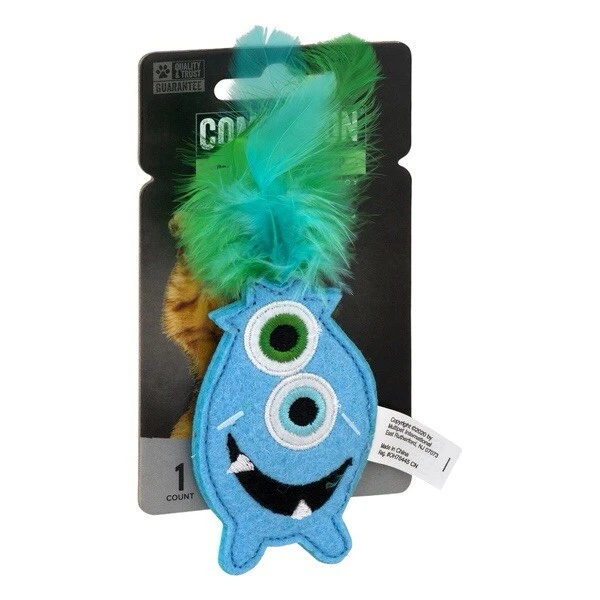 MULTIPET CAT TOY  CAT MONSTER WITH CATNIP   Blue - Image 1 of 1