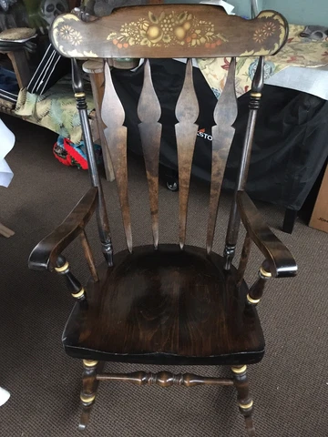 VTG Nichols & Stone Co. New England Windsor Rocking Chair Rocker Small Adult Sz Cover