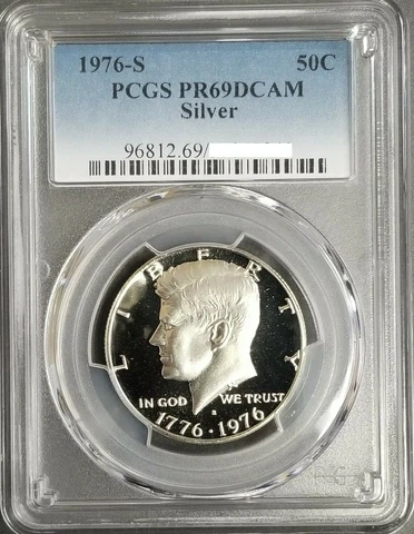 BOX 1976 S Kennedy Silver Half Dollars PCGS PR69DCAM -20 Coins Cover