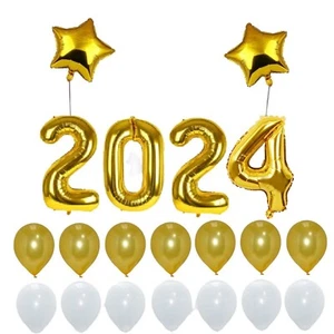 Globos de lámina gigantes de 16" 2023 Año Nuevo Nochevieja decoración fiesta cintas Reino Unido - Imagen 1 de 34