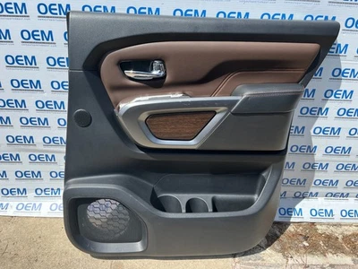 16-19 TITAN XD PLATINUM RESERVE passageiro/lado direito acabamento do painel traseiro da porta OEM - Imagem 1 de 4